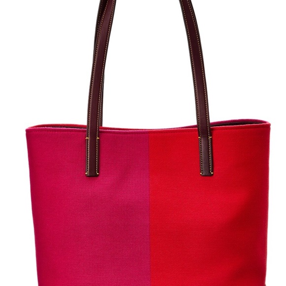 Red Color-Block Tote Bag - Picture 2 of 6